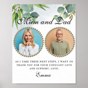 Affiche Eucalyptus Parents of the Bride Thank You Gift