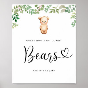 Affiche Eucalyptus petit ours devine combien d'ours en gél