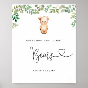 Affiche Eucalyptus petit ours devine combien d'ours gommeu