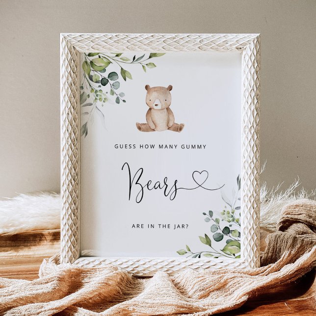 Affiche Eucalyptus petit ours devinez combien d'ours (Créateur téléchargé)