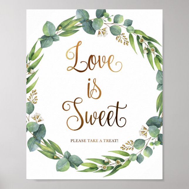 Affiche Eucalyptus signe mariage d'amour est doux (Devant)