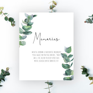 Affiche Eucalyptus - Souvenirs avec l'affiche de la mariée