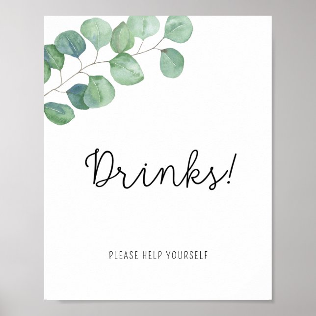 Affiche Eucalyptus verdure - Boissons (Devant)