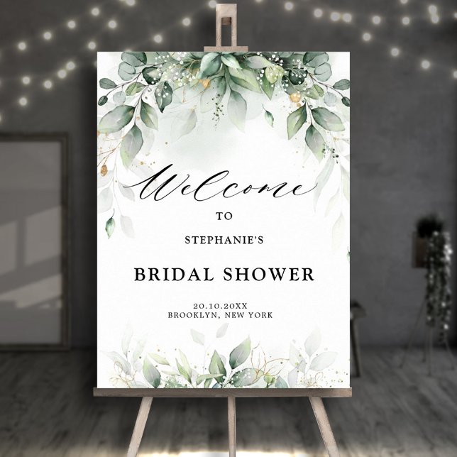 Affiche Eucalyptus Verdure Gum Mariage Accueil (Créateur téléchargé)