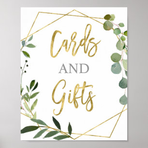 Affiche Eucalyptus Vert Cartes et signes cadeaux