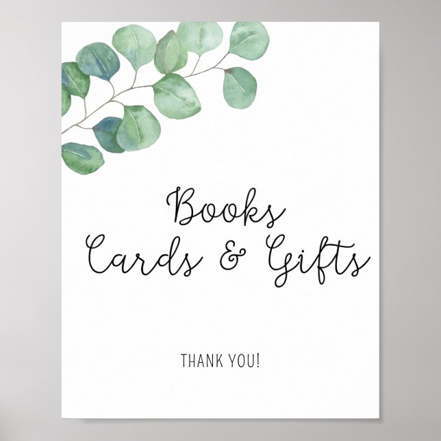 Affiche Eucalyptus vert - Livres cartes et cadeaux (Devant)