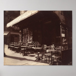 Affiche Eugène Atget : Café, Avenue de la Grande-Armée