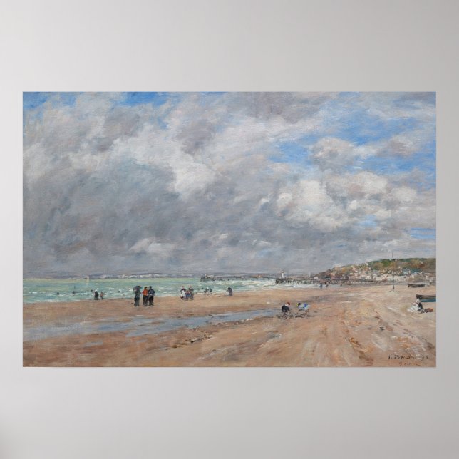 Affiche Eugène Boudin - La Plage de Deauville (Devant)