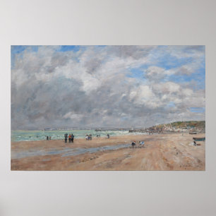 Affiche Eugene Boudin - La plage de Deauville