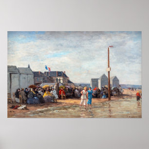 Affiche Eugene Boudin - L'heure de la baignade à Trouville