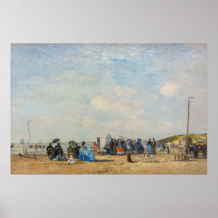 Affiche Eugene Boudin - Rassemblement sur la Plage