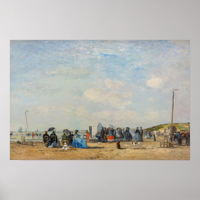 Affiche Eugene Boudin - Rassemblement sur la Plage (Devant)
