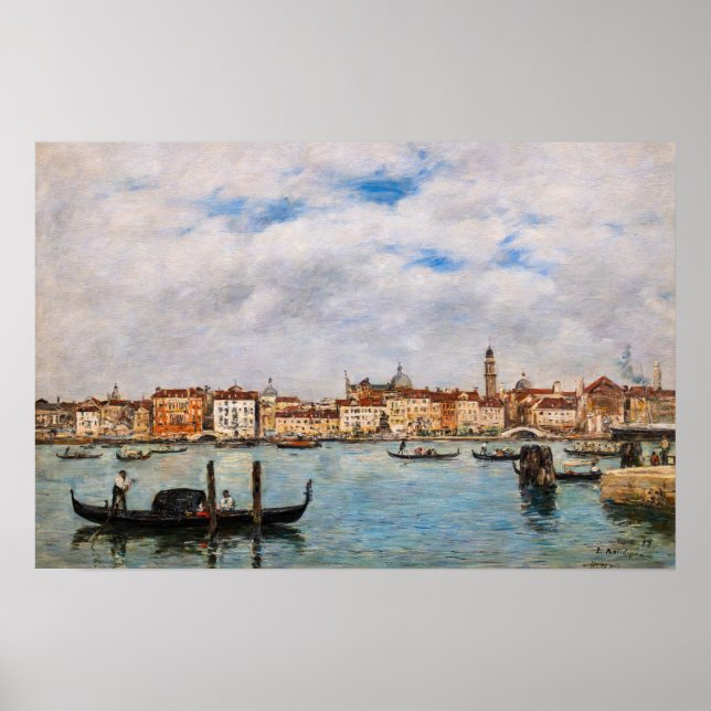 Affiche Eugene Boudin - Venise, Riva degli Schiavoni (Devant)