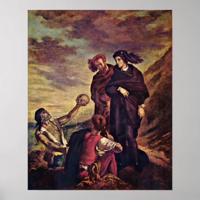 Affiche Eugene Delacroix - Hamlet et Horatio (Devant)
