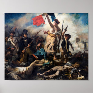 Affiche Eugene Delacroix - La Liberté guidant le peuple
