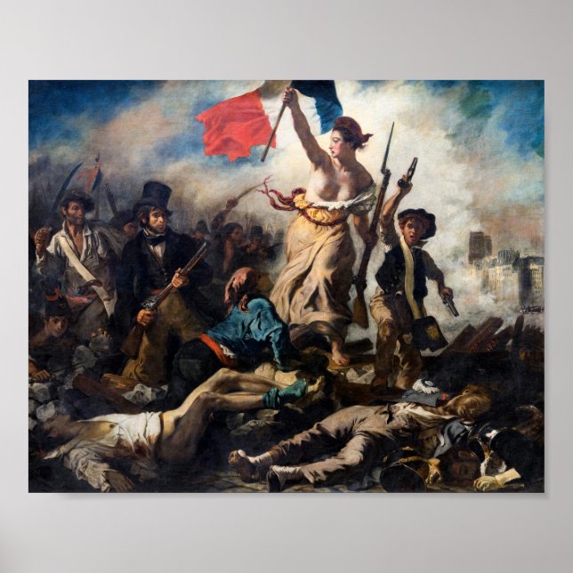 Affiche Eugene Delacroix - La Liberté guidant le peuple (Devant)
