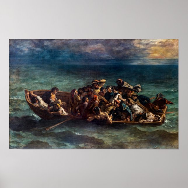 Affiche Eugene Delacroix - Le naufrage de Don Juan (Devant)
