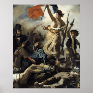 Affiche Eugene Delacroix - Liberté, leader du peuple