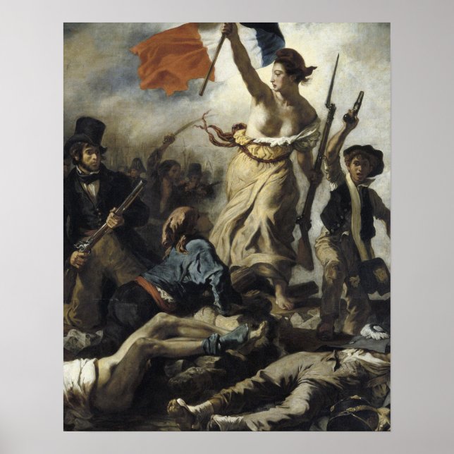 Affiche Eugene Delacroix - Liberté, leader du peuple (Devant)
