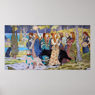 Affiche Eugene Grasset - Panneau décoratif Harmony