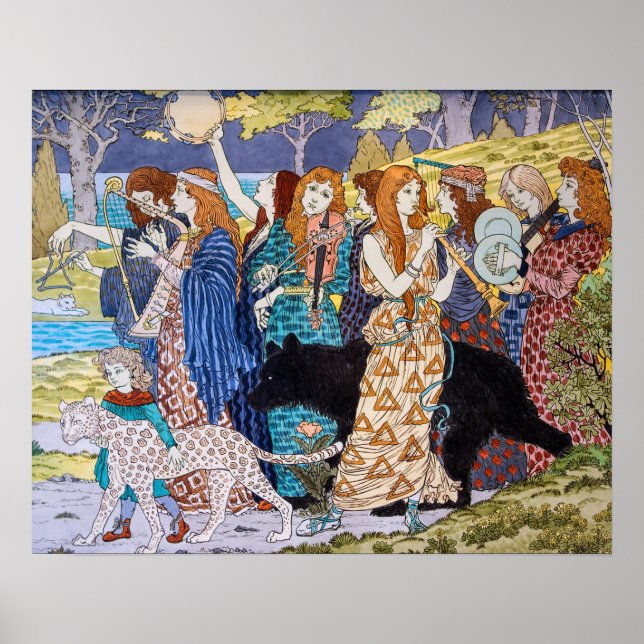 Affiche Eugene Grasset - Panneau décoratif Harmony (Devant)
