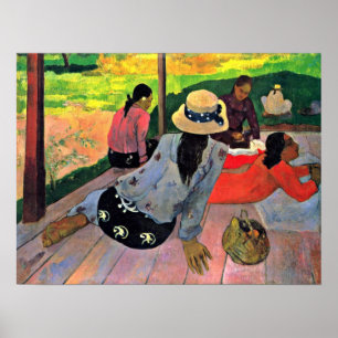Affiche Eugene Henri Paul Gauguin - la sièste