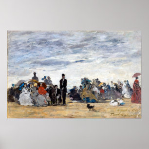 Affiche Eugène Louis Boudin Beach à Trouville
