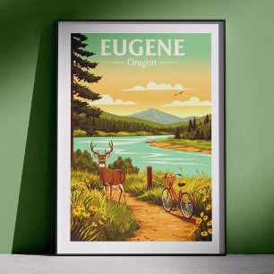 Affiche Eugene Oregon vintage