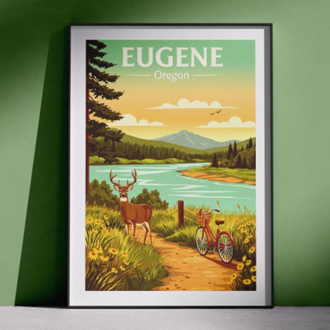 Affiche Eugene Oregon vintage (Créateur téléchargé)