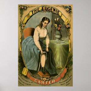Affiche EUGENIE Garter Publicité c. 1840