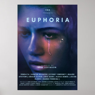 AFFICHE EUPHORIA ZENDAYA TV SHOW
