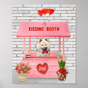 Affiche Eurasier Chien Valentine's Day Kissing Booth