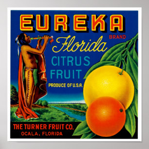 Affiche Eureka Florida Citrus