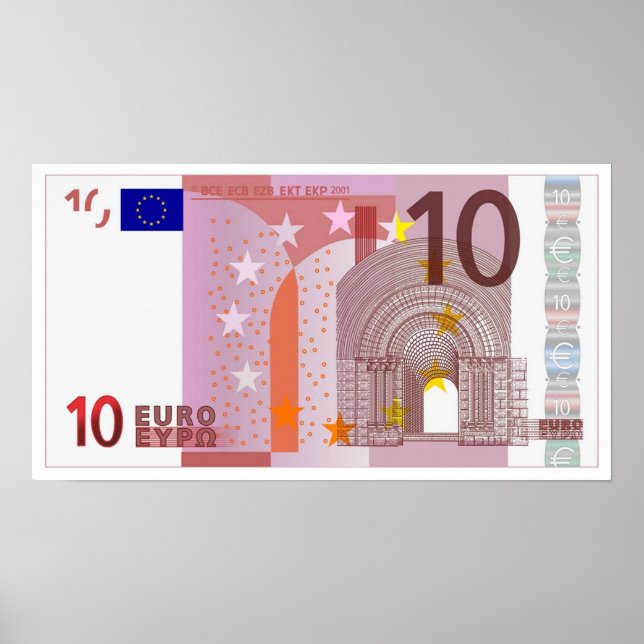 Affiche EURO 10 Euro note Dix Euro note (Devant)