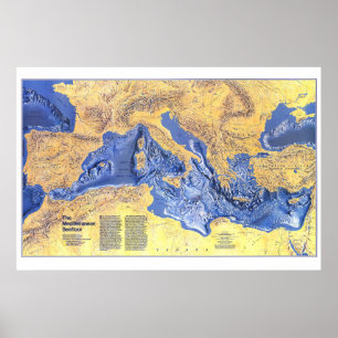 Affiche " Europe : 1982/aujourd'hui - Carte du sol méditer