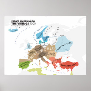 Affiche Europe According to the Vikings
