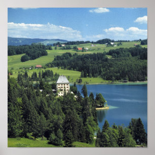 Affiche Europe, Autriche, Fuschl. Château de Schloss Fusch