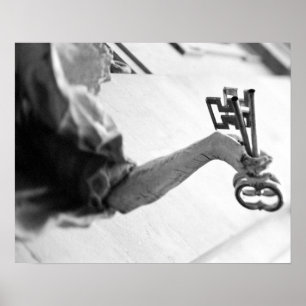 Affiche Europe, Autriche, Salzbourg. Statue avec touches