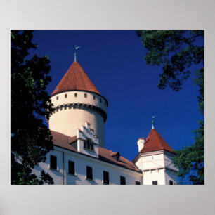 Affiche Europe, Château de Konopiste, République tchèque,