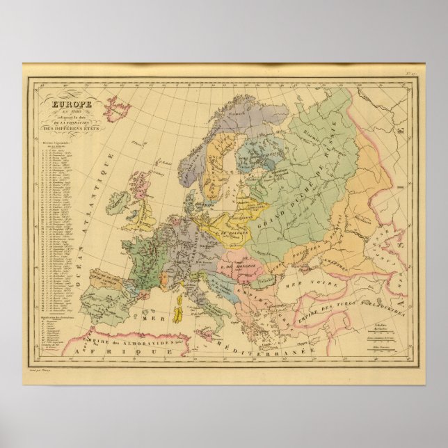 Affiche Europe en 1100 (Devant)