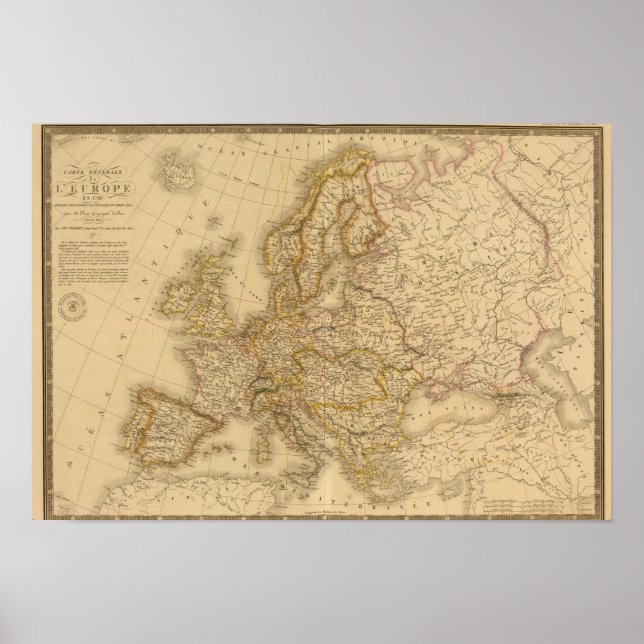 Affiche Europe en 1789 (Devant)