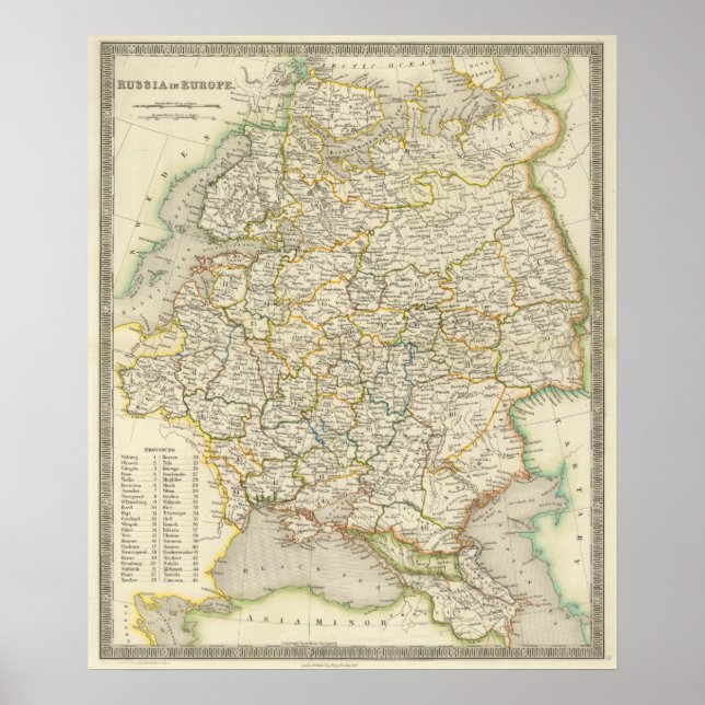 Affiche Europe et Russie (Devant)