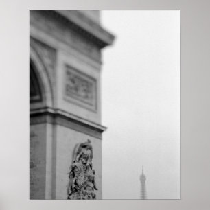 Affiche Europe, France, Paris. Arc de Triomphe et 2