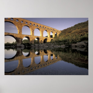 Affiche Europe, France, Provence, Gard ; Pont du Gard,