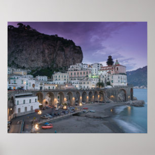 Affiche Europe, Italie, Campanie (Côte amalfitaine) Atrani