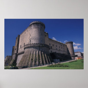 Affiche Europe, Italie, Naples, Château Neuf