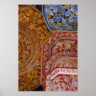 Affiche Europe, Italie, Sicile, Taormina. Traditionnel 2