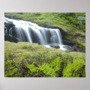 Affiche Europe, Norvège. Cascade.
