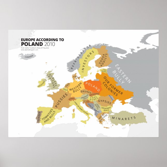 Affiche Europe Selon la Pologne (Devant)