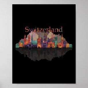 Affiche Europe Suisse Alpes Montagnes Famille Suisse Vacan